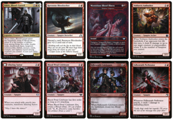 MTG - 8 x Different FOIL Red Vampire Cards - Rare, Uncommon & Common - LP+ - Image 1
