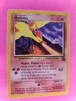 Moltres Black Star Promo Pokemon Card WOTC NM - Image 2