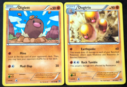 2x Diglett 58/146 & Dugtrio 59/146 Pokemon Cards Bundle - XY 2014 (A1) - Image 1