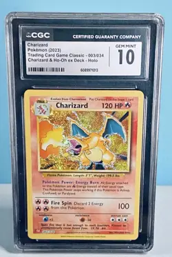Pokemon Charizard 003/034 Holo CGC Gem Mint 10/ Trading Card Game Classic 🔥🔥 - Image 1