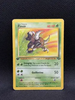 1999 1st Edition Pinsir 25/64 Jungle Pokemon Card TCG WoTC Non Holo LP/MP+ - Image 1
