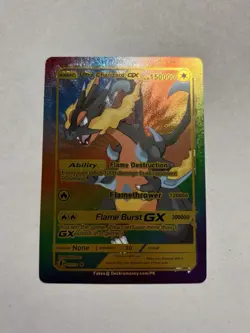 Ultra Charizard GX Hp150000 Ultra Rare Card Rainbow Foil Fan Art NM/M - Image 1