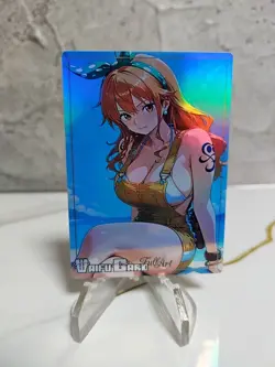 Nami Trading Card Waifu Goddess Story Anime Girl holo Karte Manga Full Art - Image 1