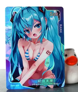 Senpai Goddess Haven hentai card - Hatsune Miku - VOCALOID - SSR-029 sexy waifu - Image 1