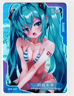 Senpai Goddess Haven hentai card - Hatsune Miku - VOCALOID - SSR-029 sexy waifu - Image 3
