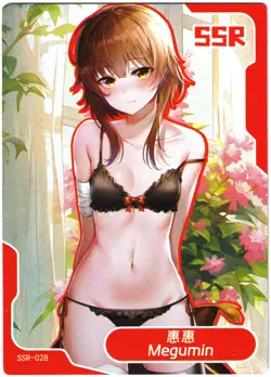 Senpai Goddess Haven hentai card - Megumin - Konosuba - SSR-028 sexy waifu - Image 1