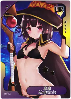 Senpai Goddess Haven hentai card - Megumin - Konosuba - UR-009 sexy waifu boobs - Image 1