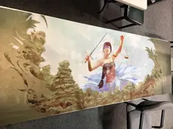 MAGIC THE GATHERING Theros Inspired 8ft Table Length Playmat Green - Image 1