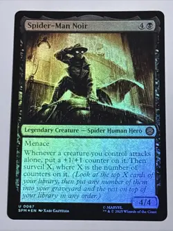 MTG Universes Beyond: Spider-man Spider-Man Noir Foil 0067 NM - Image 1