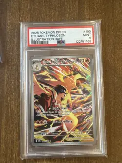 Pokemon TCG Ethan's Typhlosion Destined Rivals Illustration Rare Card PSA 9 - Image 1