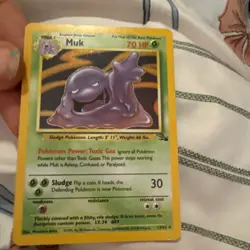 Pokemon TCG Muk 13/62 Holo Rare Fossil Set WOTC 1999 MP Vintage - Image 1