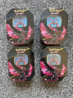 Pokemon TCG Crown Zenith Galarian Moltres Tin x4 - Sealed - Image 1