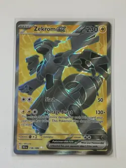 Zekrom ex Secret Rare SV: Black Bolt 158/086 NM Pokemon TCG - Image 1