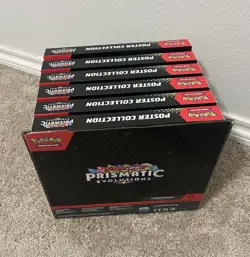 Case of 6 SEALED Pokemon S&V Prismatic Evolutions Poster Collection wDisplay Box - Image 5