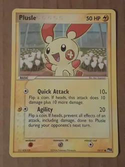 Plusle 13/17 Pokemon League POP Series 1 NM-MT See Pictures - Image 1