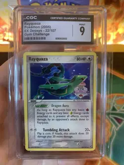 2005 Pokemon EX Deoxys Rayquaza 22 Gym Challenge World’s Qualifier - CGC 9 - Image 2