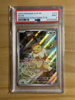 Pokemon Prismatic Evolutions Eevee 173 PSA 9 Mint Promo - Image 1