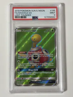 PSA 9 Shuckle GX Full Art 195/214 Lost Thunder Pokemon - Image 3
