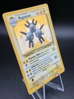 Pokemon Magneton 9/130 WOTC Base Set 2 Holo Rare Card LP +Condition - Image 2