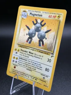 Pokemon Magneton 9/130 WOTC Base Set 2 Holo Rare Card LP +Condition - Image 3