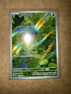 Pokemon TCG Bulbasaur 151 Illustration Rare Card 166/165 PSA 10 - Image 1