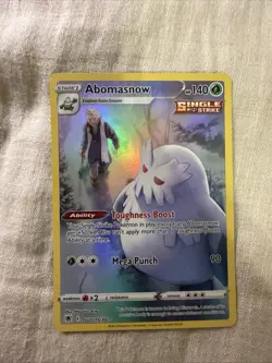 Pokemon TCG Abomasnow Holo Rare Card Sword & Shield, Astral Radiance, TG01/TG30 - Image 1