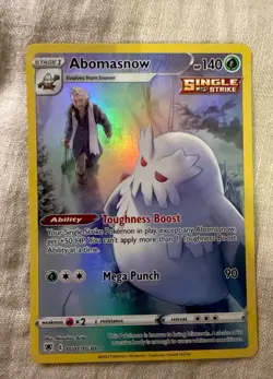 Pokemon TCG Abomasnow Holo Rare Card Sword & Shield, Astral Radiance, TG01/TG30 - Image 2