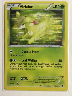 Virizion 15/113 Black & White Legendary Treasures Holo Rare Pokemon Card - Image 1