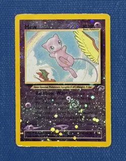 Mew 1/18 Southern Islands 2001 Reverse Holo Promo Pokemon Card HP Double Swirl - Image 1