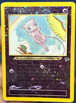 Mew 1/18 Southern Islands 2001 Reverse Holo Promo Pokemon Card HP Double Swirl - Image 3