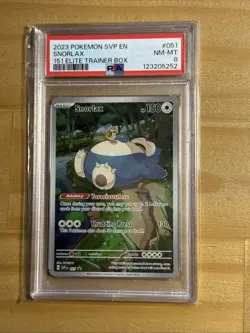 Snorlax 051 Sv: Scarlet & Violet Promo Cards Holo PSA 8 NM/MT - Image 1