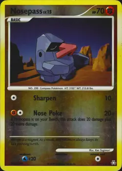 Nosepass 109/146 Reverse Holo Common Legends Awakened Pokemon Card LP - Image 1
