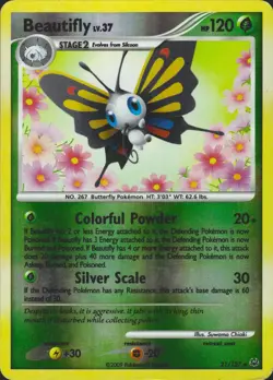 Beautifly 21/127 Reverse Holo Rare Platinum Pokemon Card LP - Image 1