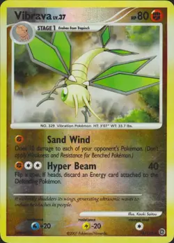 Vibrava 74/132 Reverse Holo Secret Wonders Pokemon Card LP - Image 1