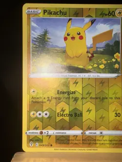 PIKACHU - 49/203 Evolving Skies - NM/LP - Reverse Holo Common - Pokemon TCG Card - Image 5