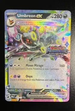 Pokemon TCG Prismatic Evolutions Umbreon EX Card 060/131 Stamped Promo Surprise - Image 1