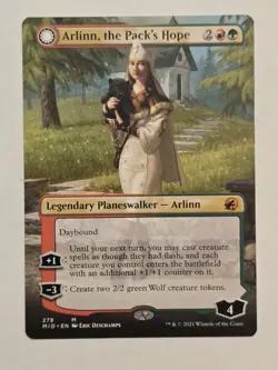 Arlinn, The Pack's Hope - Borderless - Midnight Hunt - Near Mint - MTG - Image 1