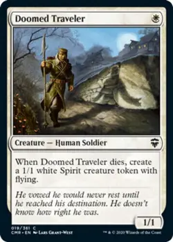 DOOMED TRAVELER X 4 N/M COMMANDER LEGENDS MAGIC THE GATHERING - Image 1