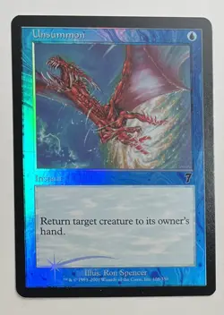 MTG UNSUMMON (FOIL) 7th Edition (OldManMTG 003-419) - Image 1
