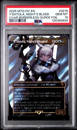 Y'SHTOLA NIGHT'S BLESSED - SURGE FOIL - MAGIC THE GATHERING MTG [FIC 215] PSA 10 - Image 1