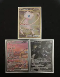 Pokemon 151 UPC SIR Promos Mew EX + Mewtwo + Gold Metal Mew - Image 1