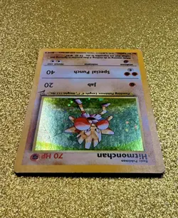 Pokemon TCG ⎯Hitmonchan⎯ SWIRLS! 𝄅 Holo Unlimited+Rare 𝄅 Base 2 𝄅 №. 8/130 ⍣ - Image 2