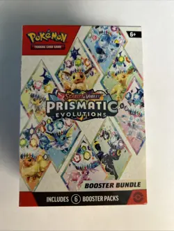 Pokemon TCG Prismatic Evolutions Booster Bundle NEW SEALED 6 Packs - Image 1