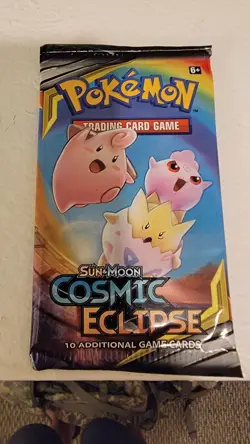 Pokemon TCG Sun & Moon Cosmic Eclipse Booster Pack Sealed - Image 1