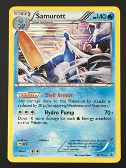 Pokemon TCG Samurott 39/113 Legendary Treasures Holo Rare MP - Image 1