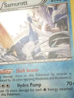 Pokemon TCG Samurott 39/113 Legendary Treasures Holo Rare MP - Image 2