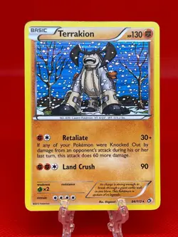 Pokemon TCG Terrakion 84/113 Black & White Legendary Treasures Holo Rare 2013 MP - Image 1