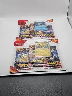 Pokemon Surging Sparks 3 Pack Blisters [Zapdos & Quagsire] - Set of 2 - Sealed - Image 1