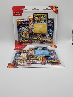 Pokemon Surging Sparks 3 Pack Blisters [Zapdos & Quagsire] - Set of 2 - Sealed - Image 2