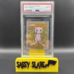 1999 Merlin Pokemon Mew #S25 Prism Sticker - PSA 8 Mint - Image 1